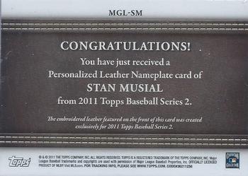 2011 Topps - Manufactured Glove Leather Nameplates #MGL-SM  Stan Musial  Back